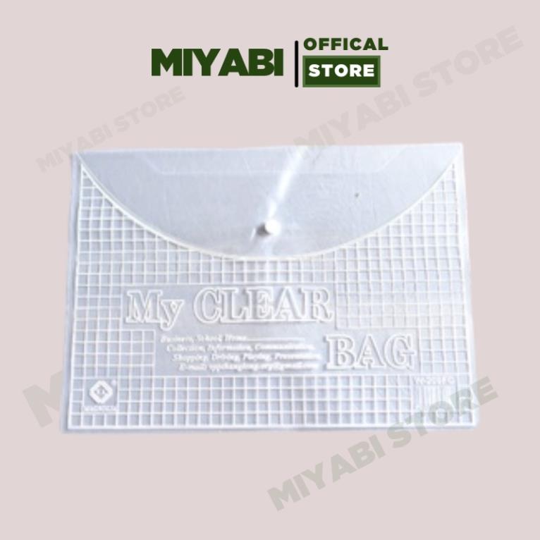 Combo 20 Túi đựng tài liệu văn phòng phẩm khổ F4 trong suốt - Túi clear bag trung - MIYABI Store