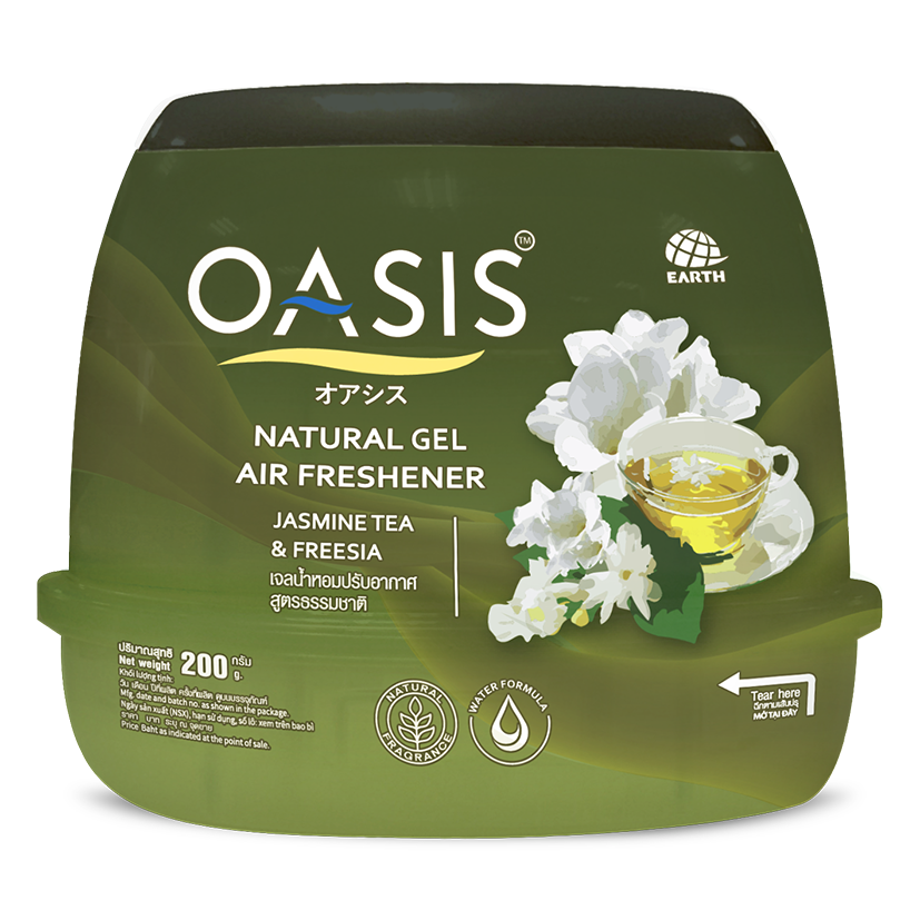 Sáp thơm OASIS Natural Lài & Lan Sáp phòng khử mùi chiết xuất Hương thơm thiên nhiên Oasis Natural Gel Jasmine & Freesia