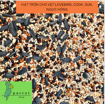 1kg hạt trộn cho vẹt lovebird, cook, sun, ngực hồng..