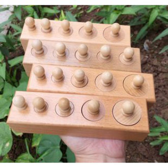 Giáo cụ Montessori - Bộ núm trụ