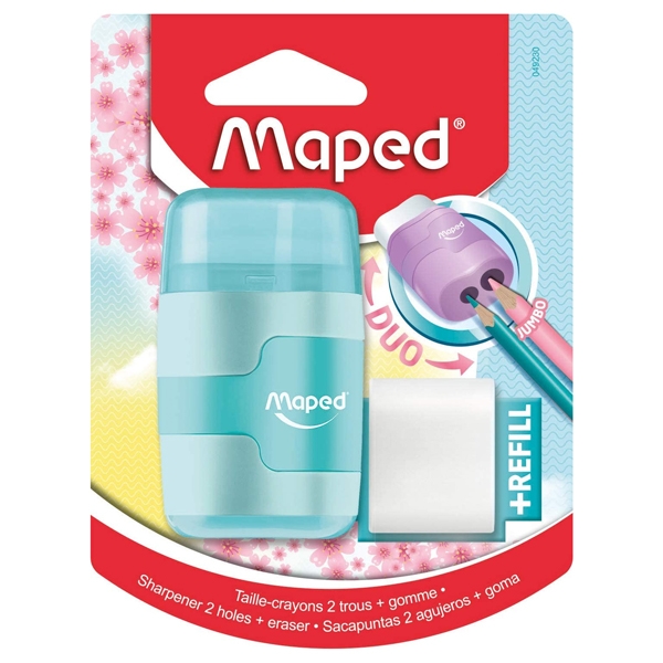 Gôm chuốt 2 lỗ pastel maped 049230 - xanh mint