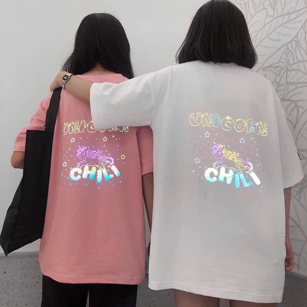 ÁO THUN NAM NỮ CHILI IN 3D PHẢN QUANG HOT TREND PINK SHOP