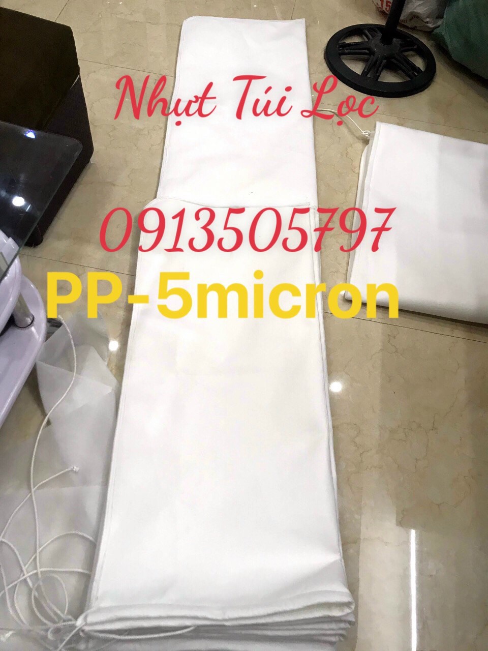 Túi lọc nước vải pe-5micron - túi siêu lọc