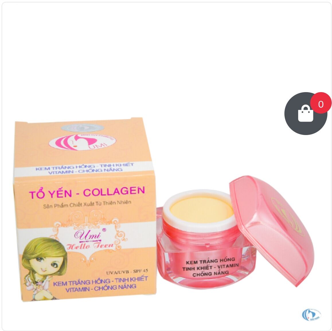 Kem Umi Yến đỏ Trắng da Tinh khiết 12g