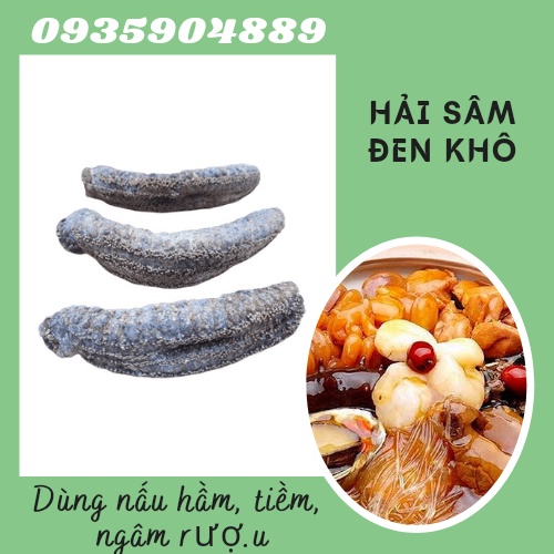 500gr hải sâm đen khô - hải sâm biển - hải sâm - tặng 5 con sao biển