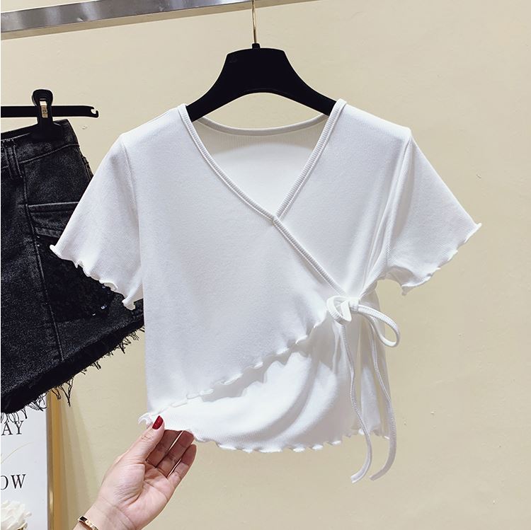 Áo đắp chéo cột nơ hông