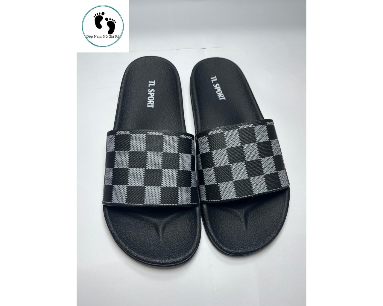 Dép Quai Ngang Nam Nữ Giá Xưởng Hoạ Tiết Carô Đơn Giản chất liệu siêu bền đẹp Kho HCM