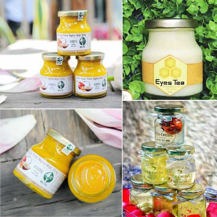 Hũ thủy tinh 100ml tròn - nắp thiếc màu vàng - Chai thủy tinh, lọ thủy tinh siêu trong suốt