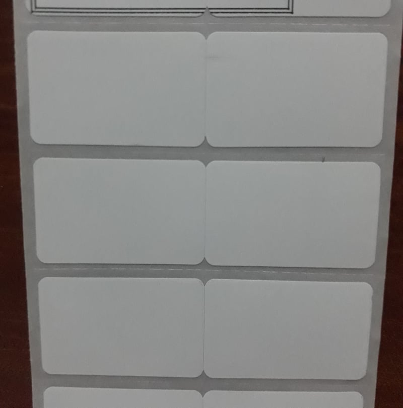 Decal in nhiệt, Giấy in tem mã vạch 2 tem 35x 22mm, Cuộn dài 30m