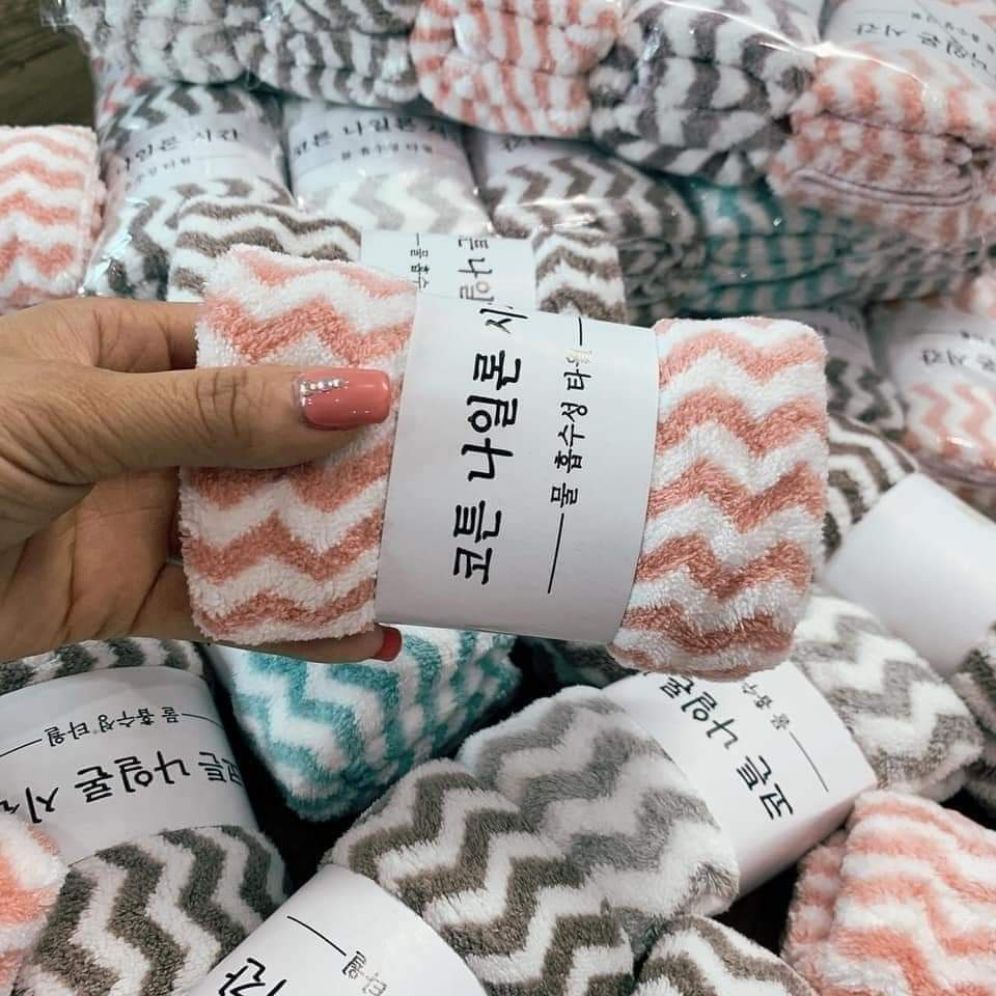 Set 5 khăn mặt xuất hàn 100% cotton
