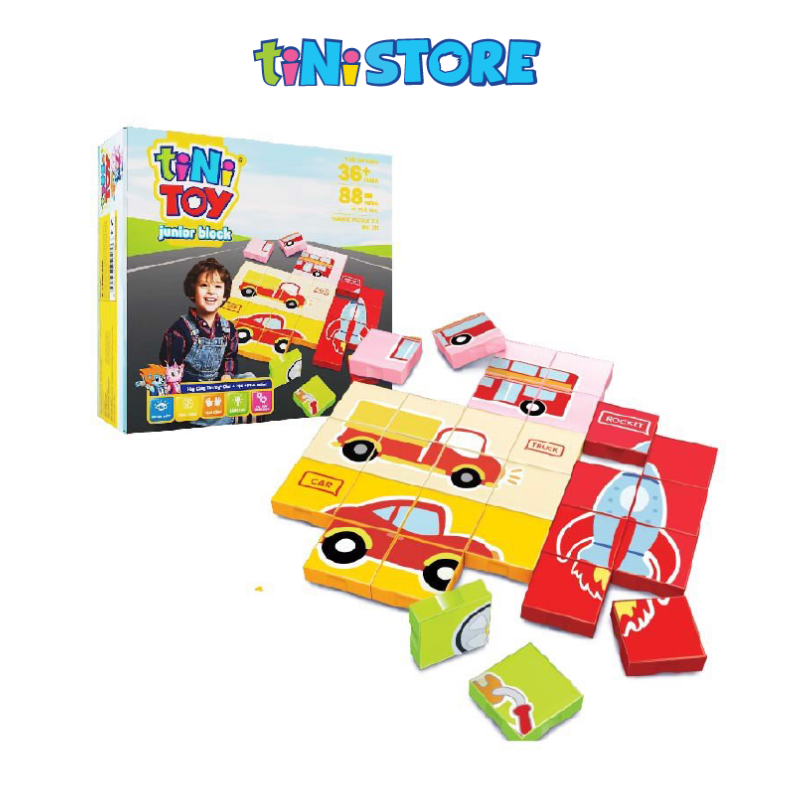 Đồ chơi lắp ráp thông minh lego cho bé mẫu giáo phương tiện giao thông  TINITOY nhiều mảnh