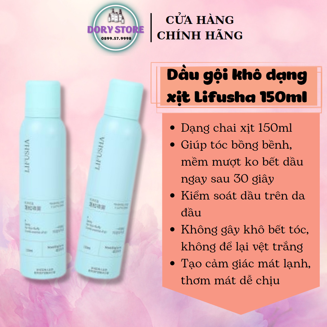 Xịt gội đầu khô cấp tốc nội địa trung giúp tóc bồng bềnh suốt 8 Tiếng không dầu không bết dính
