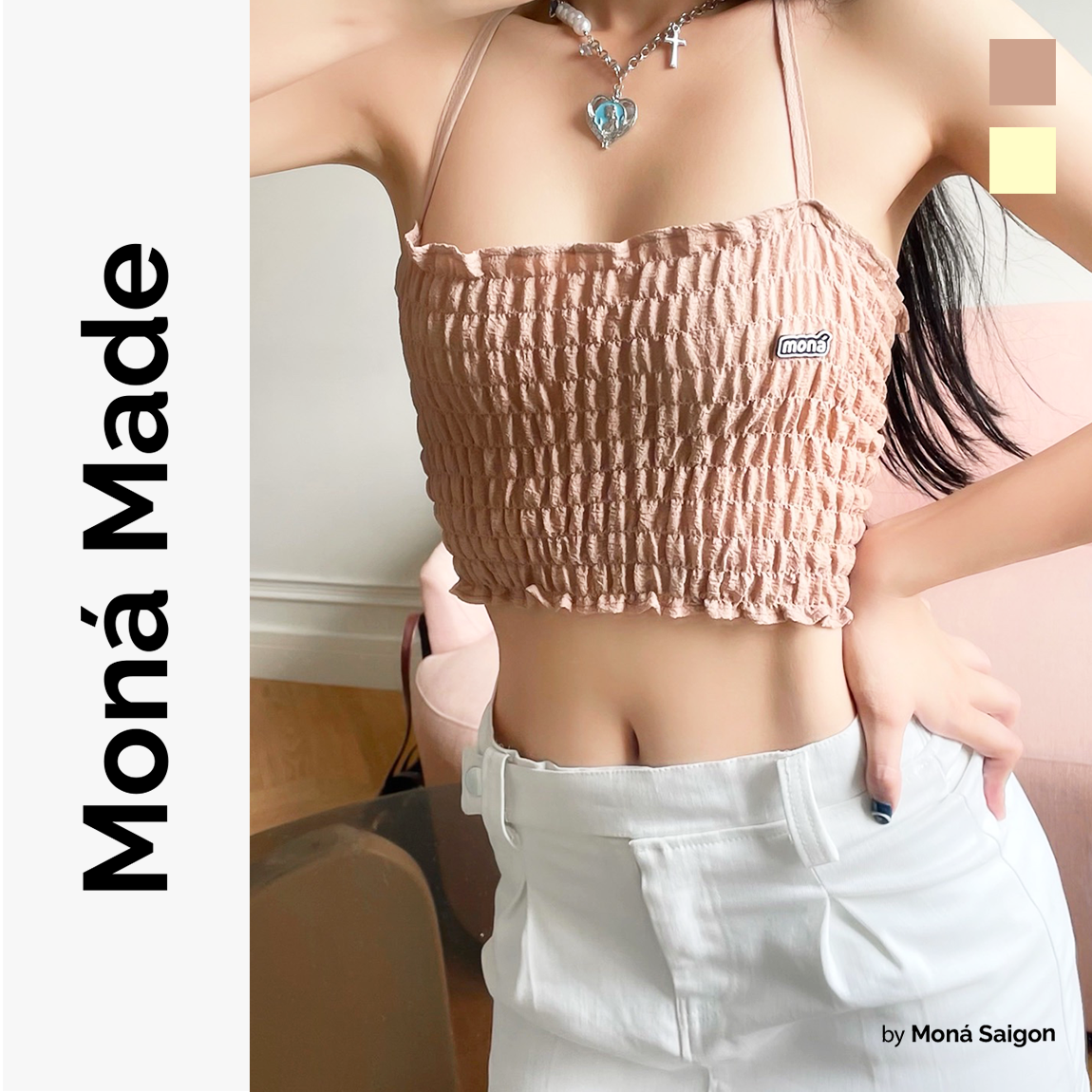 Áo croptop 2 dây moná - sera