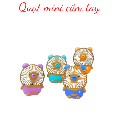 Quạt mini cầm tay, tích điện mini, quạt cầm tay dễ thương, tiện dụng