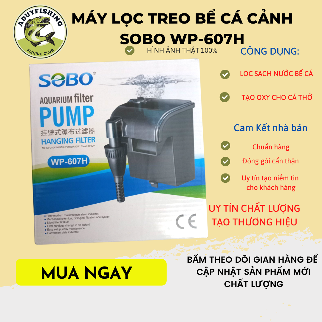 Máy lọc nước hồ cá dạng thác nước sobo 607h wp-607h