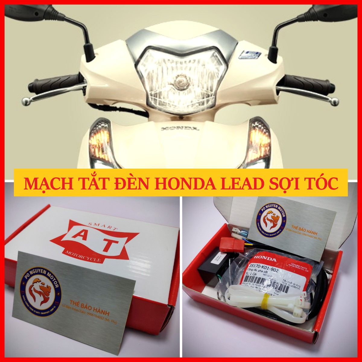 [HCM]MẠCH TẮT MỞ ĐÈN HONDA LEAD (HALOGEN) (ĐÃ BAO GỒM CÔNG TẮC PASSING SH)