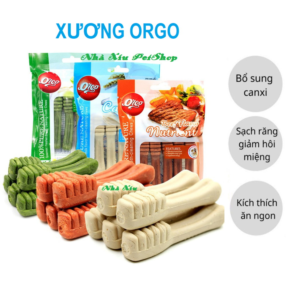 Xương gặm orgo sạch răng, thơm miệng, bổ sung canxi cho chó - petshop xíu pool