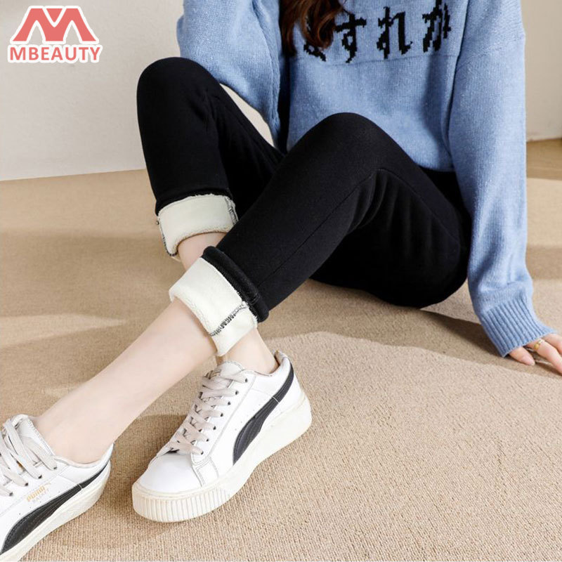 Quần legging Sherpa cho Nữ Quần Dài phụ nữ mbeauty có túi, Nhung và dày cho đồ mặc ngoài, quần giảm béo cạp cao mùa đông cho chân nhỏ, quần sợi bông kích t