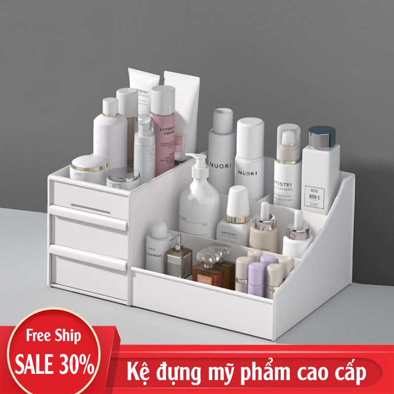 Kệ đựng đa năng 3 tầng, kệ đựng mỹ phẩm, Kệ Đựng Đồ Dùng Cá Nhân, văn phòng phẩm tiết kiệm diện tích