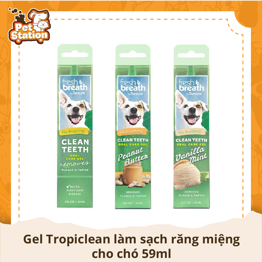 Gel Tropiclean làm sạch răng miệng cho chó 53ml