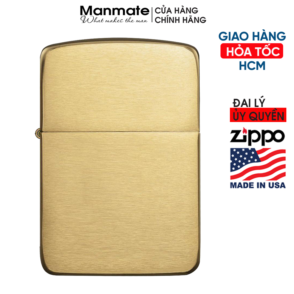 Bật lửa Zippo Rep. 1941 Brass (made in USA) tem đỏ, chính hãng Mỹ - Manmate (không bao gồm xăng)