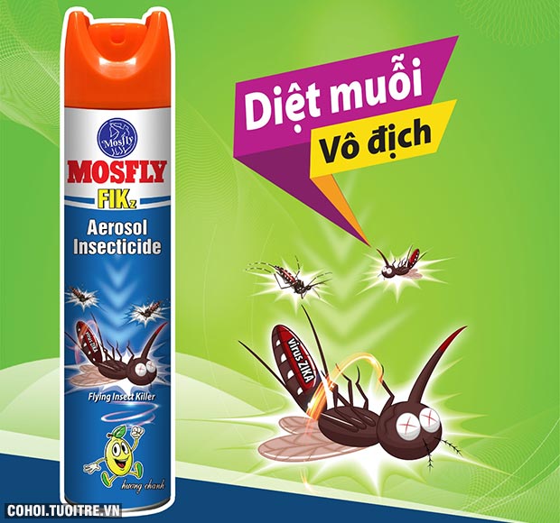 hoàn tiền 10% bình xịt côn trùng mosfly 1 super hương chanh 600ml 1