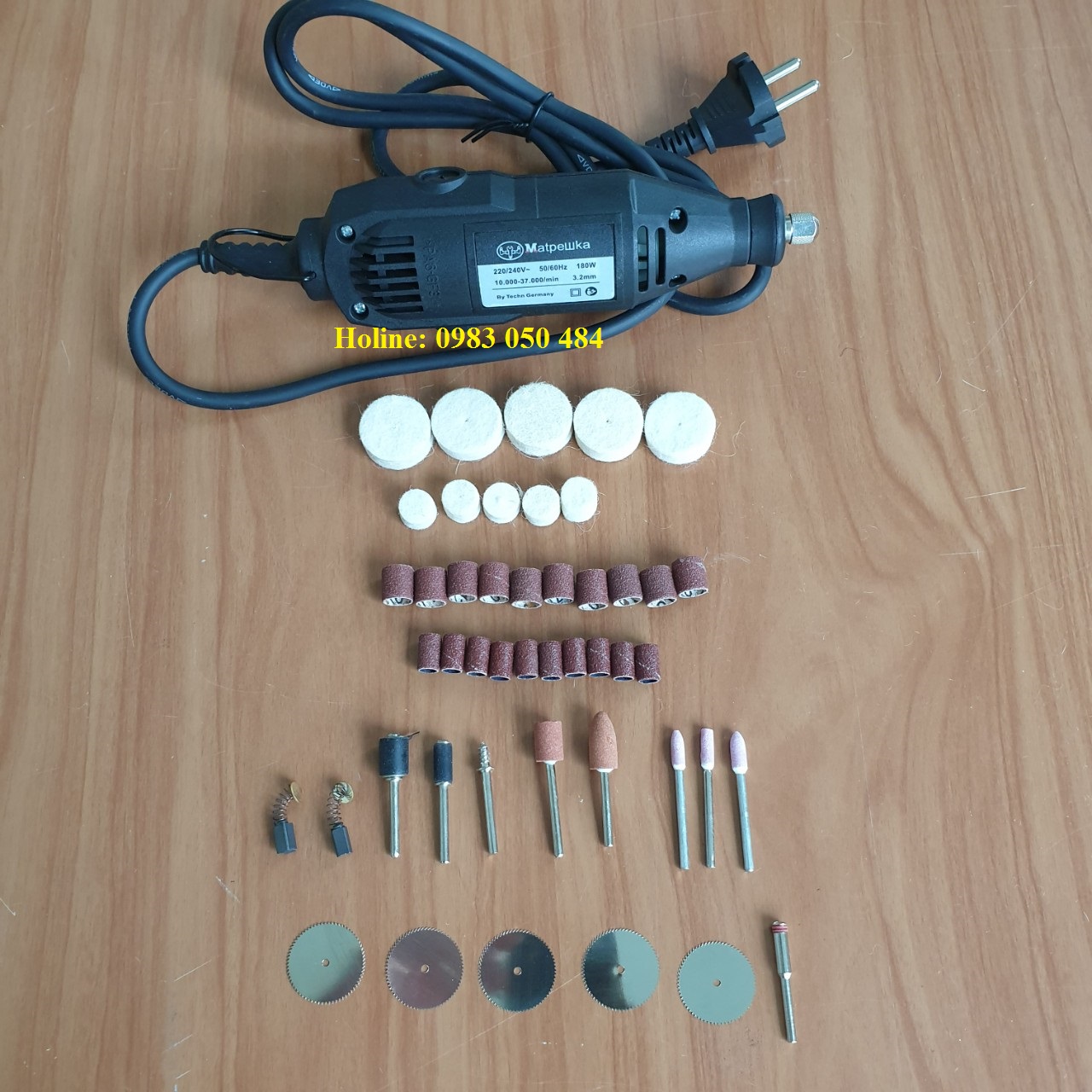 Máy khoan mài cắt mini cầm tay cực mạnh kèm 45 chi tiết khoan cắt mài đánh bóng cắt gỗ, cắt nhựa đa năng 180w