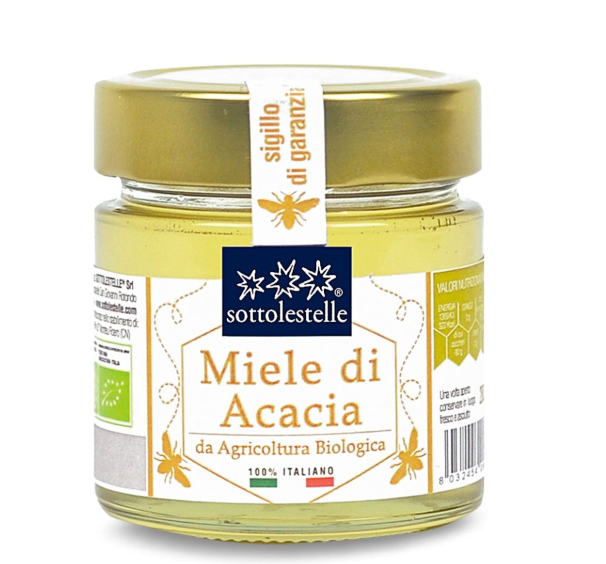 Mật ong hoa keo Acacia hữu cơ Sottolestelle – Miele di Acacia Italiano 280g