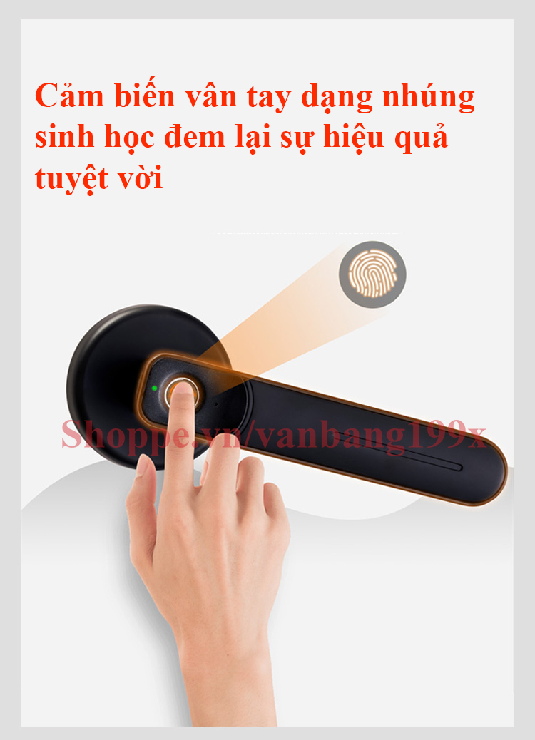 (Phiên bản mới) Khóa cửa vân tay kiểu tròn lắp đặt dễ dàng VB01