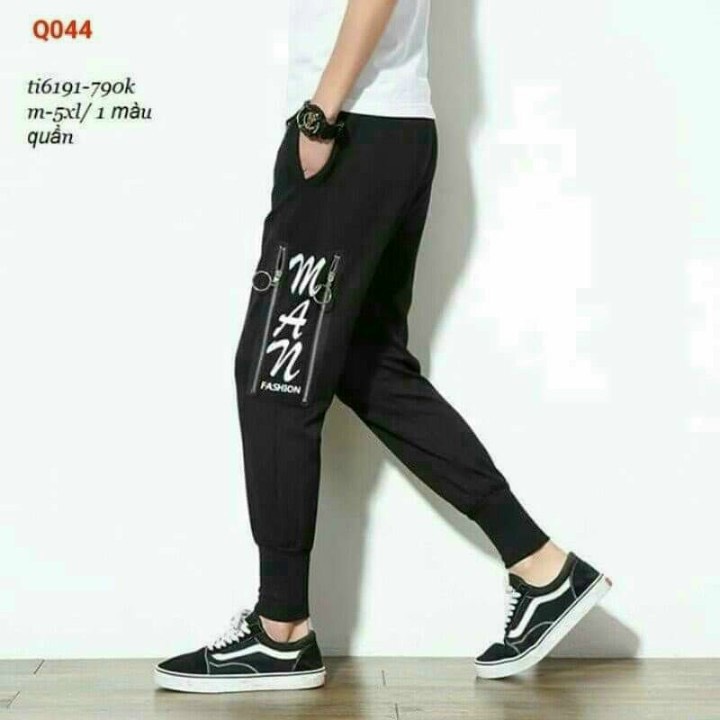 Quần jogger in chữ phối khoá , chất nỉ bông mềm mại ĐT