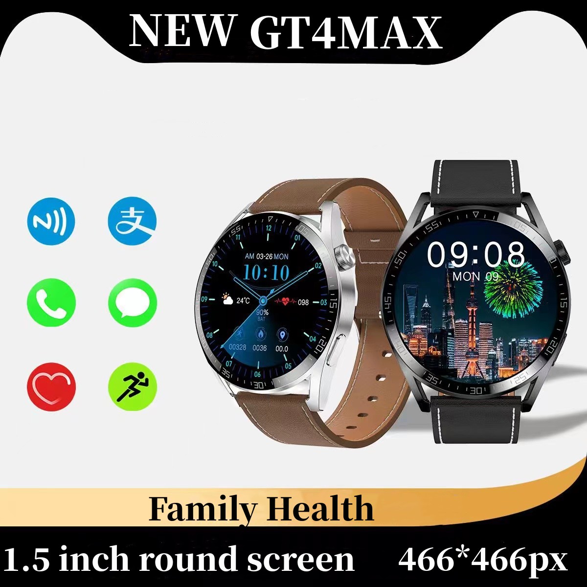 Đồng Hồ Thông Minh Cho GT4 Max 2023 Đồng Hồ Thông Minh Nam Theo Dõi Sức Khỏe Gọi Bluetooth Android Đồng Hồ Thông Minh Đo Nhịp Tim Huyết Áp Cho Nam