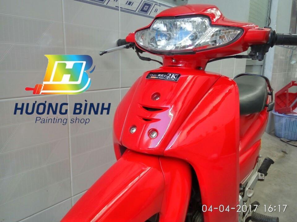 Sơn xịt samurai màu đỏ - 6 với bóng k1k