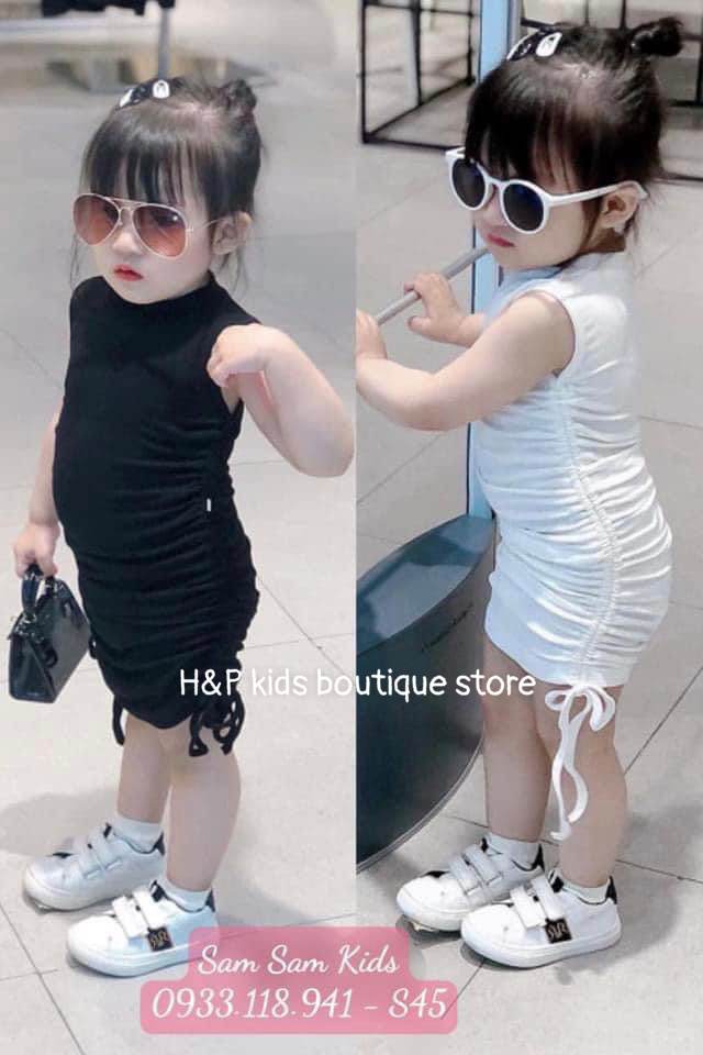 Mua Đầm bé gái ôm body thời trang sành điệu thun cotton  Quần áo trẻ em   SockiMall Hồng ruốc 210574