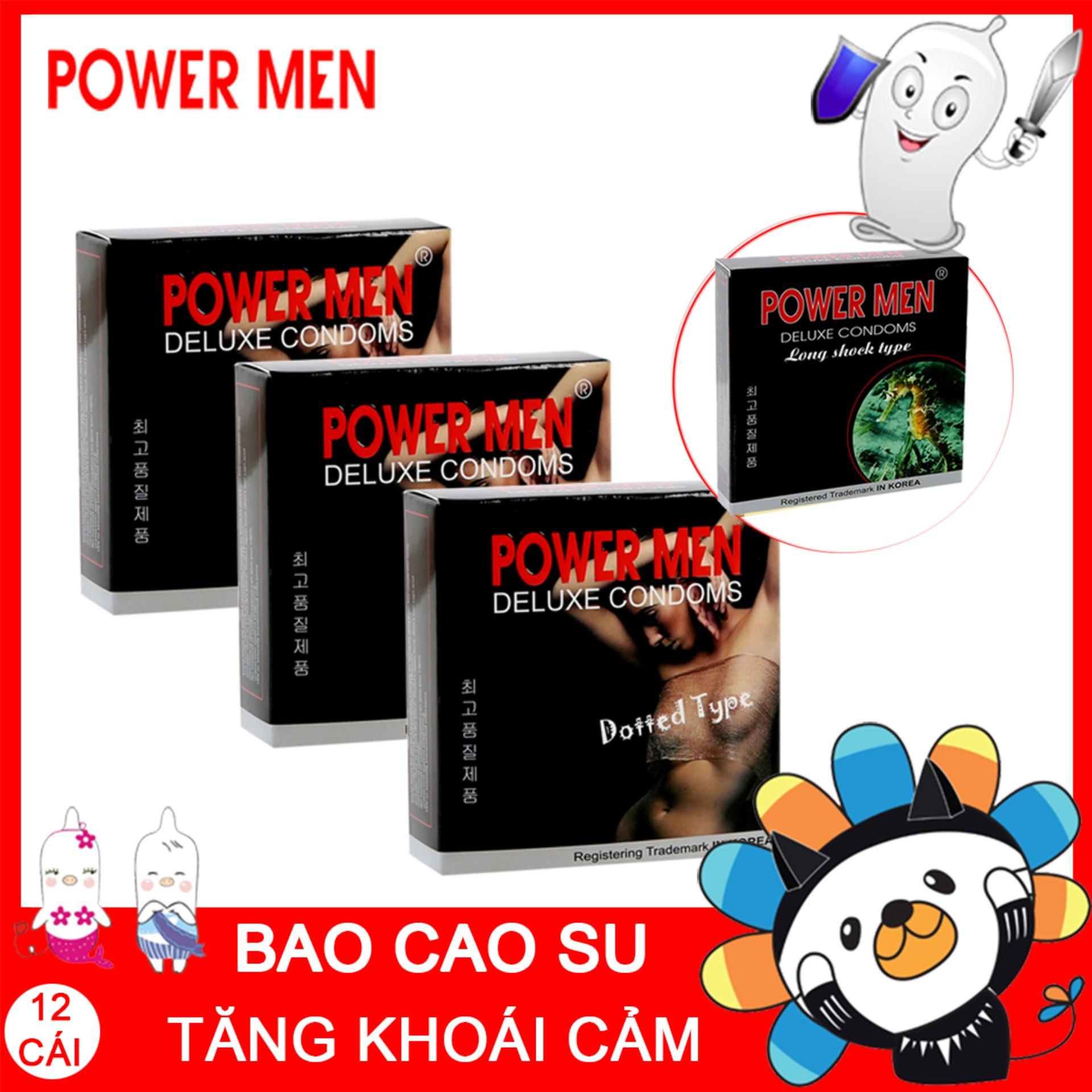 Bao cao su Powermen Dotted (9 Cái) - Bao cao su có gai size nhỏ ôm sát Power Men Dotted Type Hộp 3 chiếc