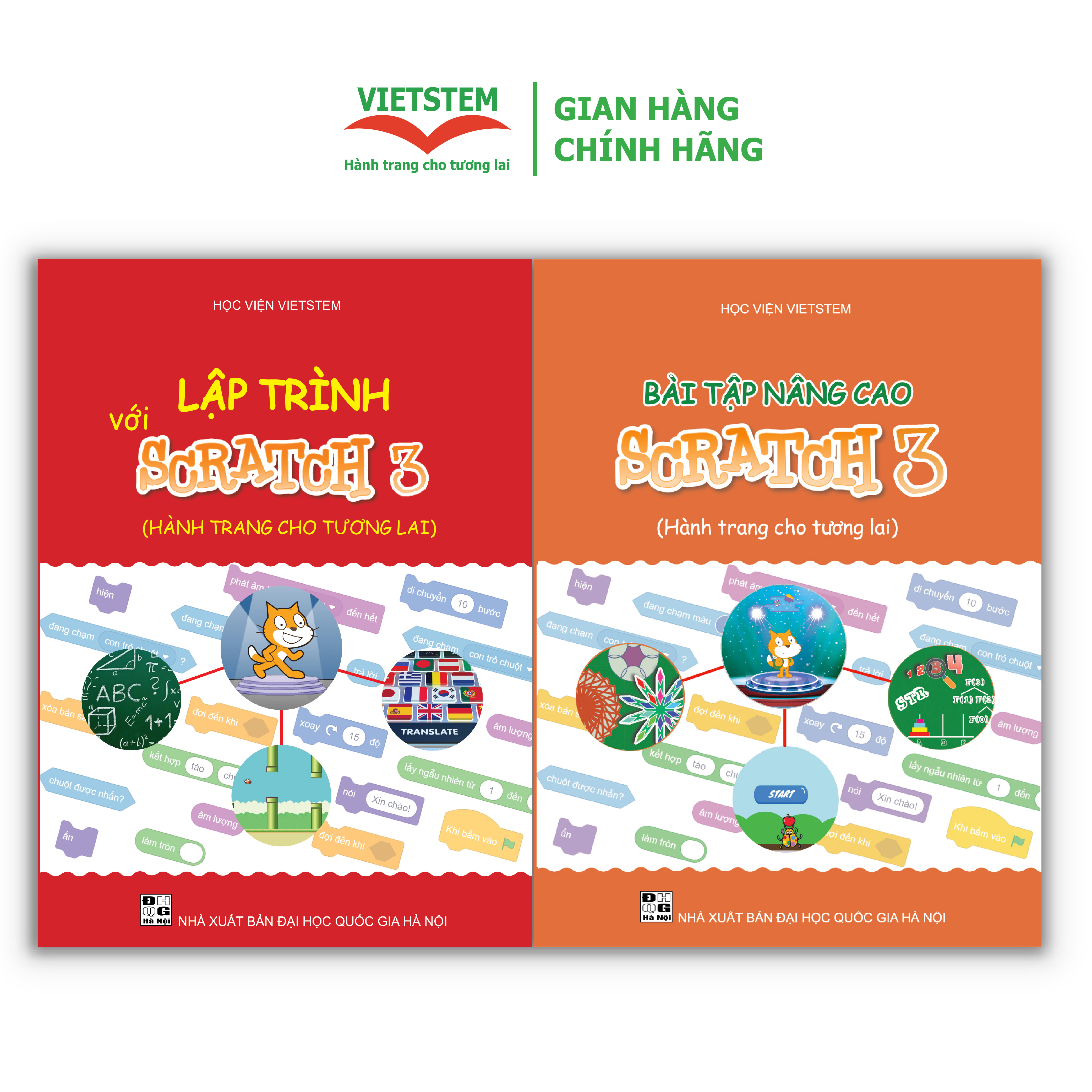 Combo Sách Lập trình với Scratch 3 và sách Bài tập Nâng cao Scratch 3