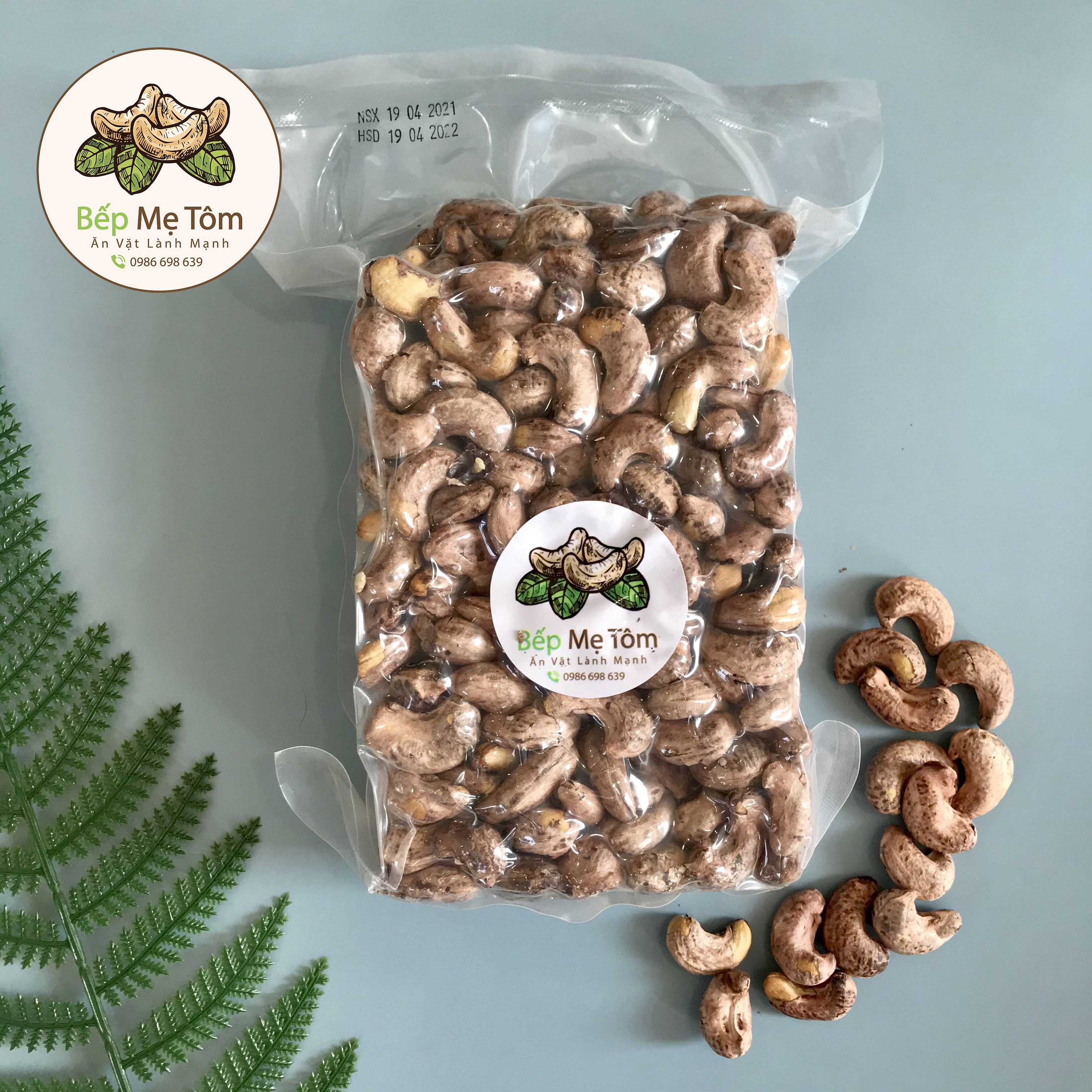 500Gr Hạt Điều Rang Muối Hút Chân Không Loại B nguyên hạt Vỏ Lụa - Bếp Mẹ Tôm - Đồ Ăn Vặt