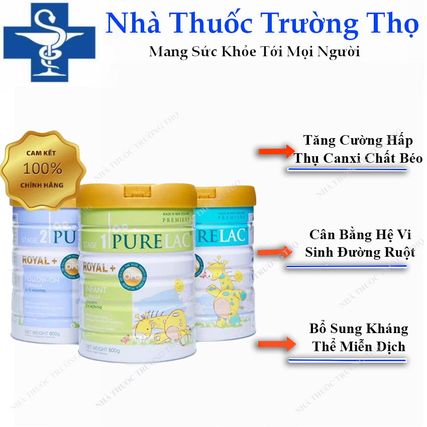 Sữa bột PURELAC 800g nhập khẩu New Zealand - Phát triển toàn diện cho bé, date mới