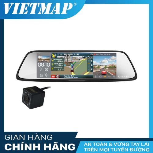 Camera hành trình vietmap g79 màn hình gương vừa dẫn đường vừa ghi hình kèm thẻ nhớ