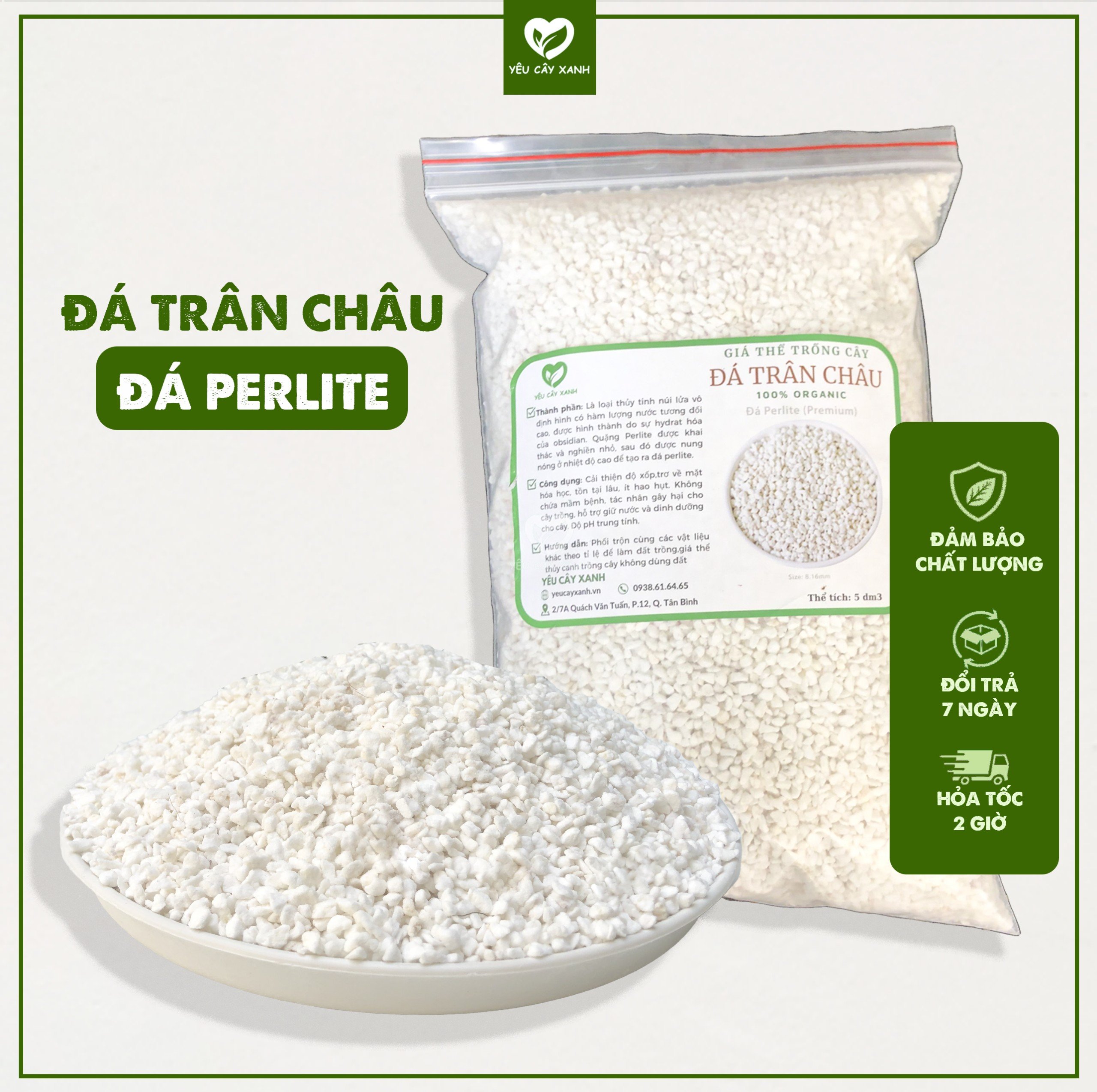 Đá Perlite - Đá Trân Châu trộn giá thể đất trộn chống úng, thoáng rễ