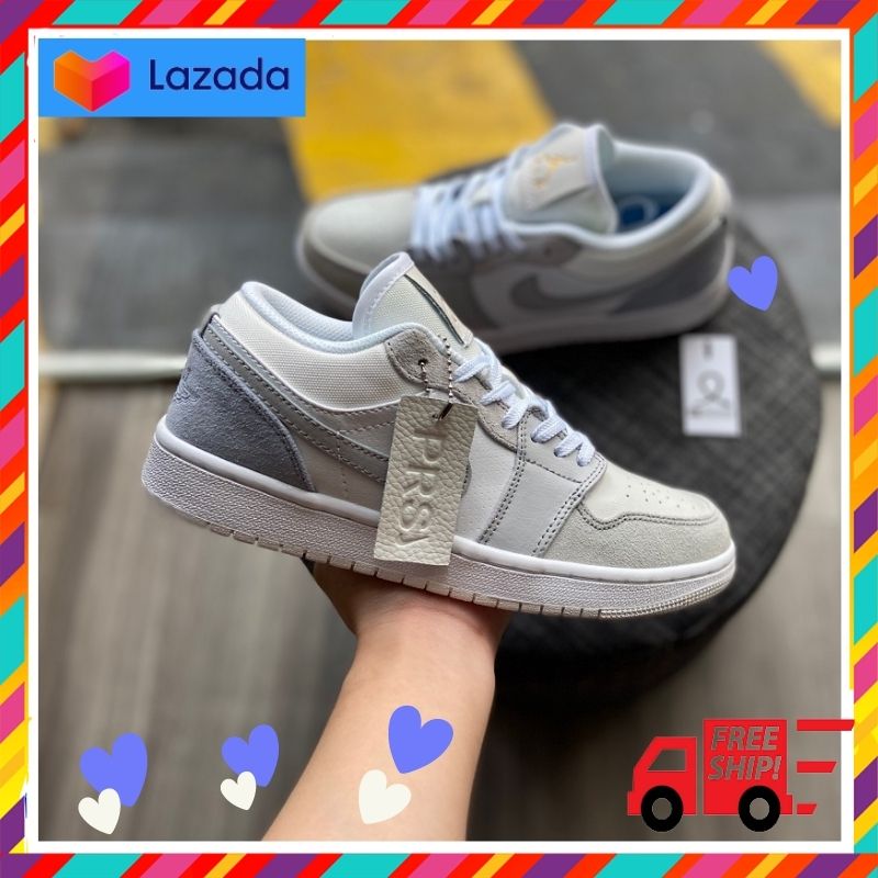 Giày jd1 Paris low , Giầy Sneaker thể thao Nam Nữ cổ thấp hàng Cao Cấp màu Xám Full Box