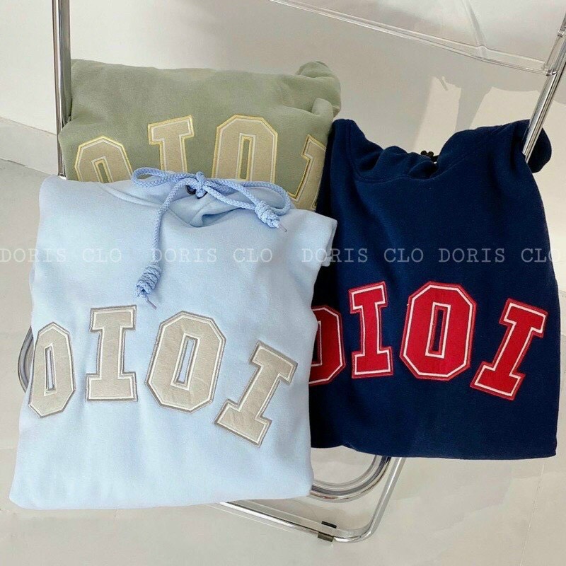 Áo Khoác Hoodies Phối Nón In Chữ OIOI Mặt Trước Cực Ấn Tượng Cực Chất Nhi's Fashon