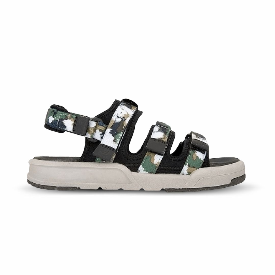 Sandal nam nữ unisex chính hãng hiệu Vento 3 quai ngang NV1001XL màu camo xanh rêu