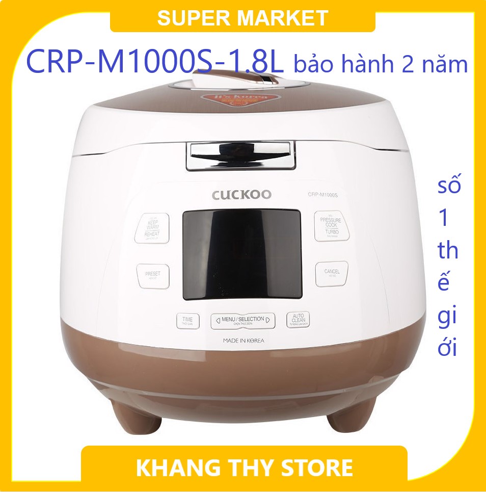 Nồi cơm áp suất điện tử Cuckoo CRP-M1000S - 1.8 Lít,cơm ngon hơn .tính năng thông minh ,tiết kiệm điện,nhiều chế đọ nấu khác nhau, - Bảo hành 2 năm