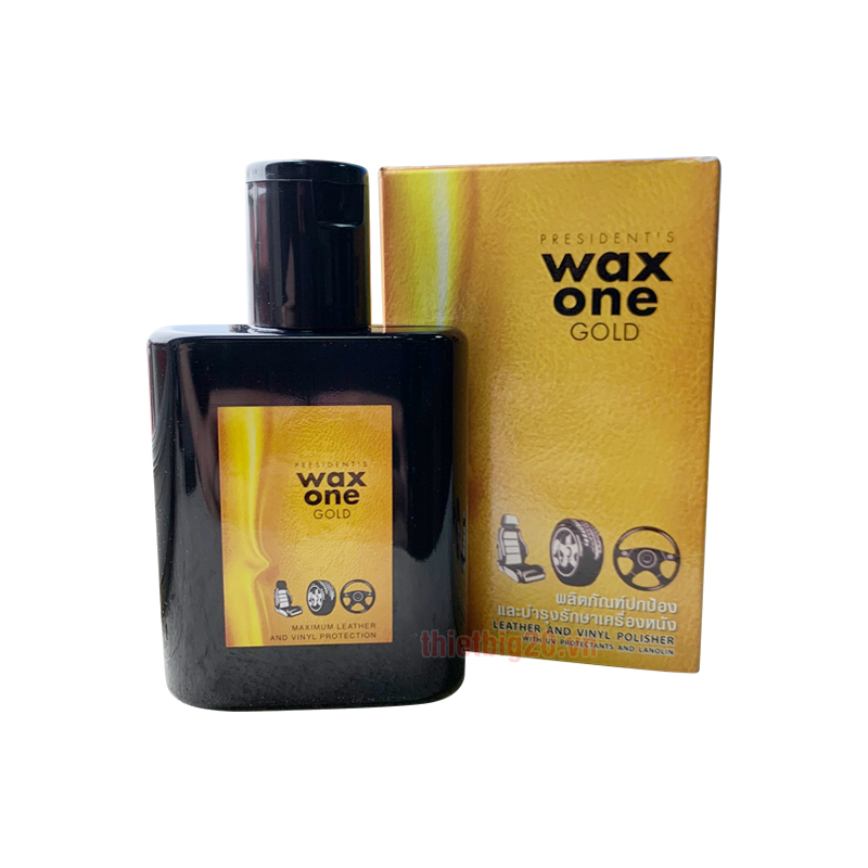 Dung dịch đánh bóng, bảo dưỡng đồ da, nội thất ô tô Wax One Gold Thái Lan - 135ml