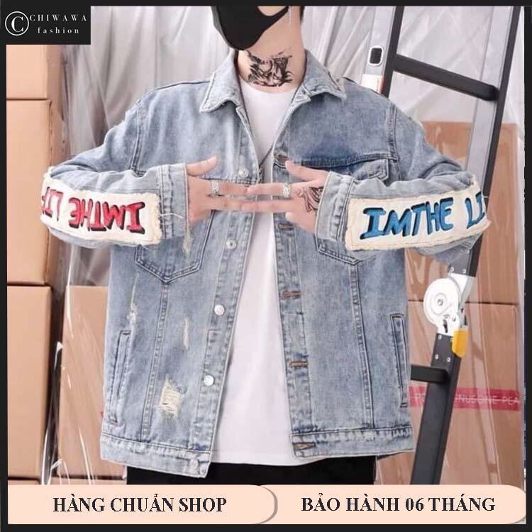 [HCM]Áo khoác jean nam form rộng xám hình Stranger đẹp - áo khoác jeans Hàn Quốc size M-K-XL cực đẹp hàng shop BB0310