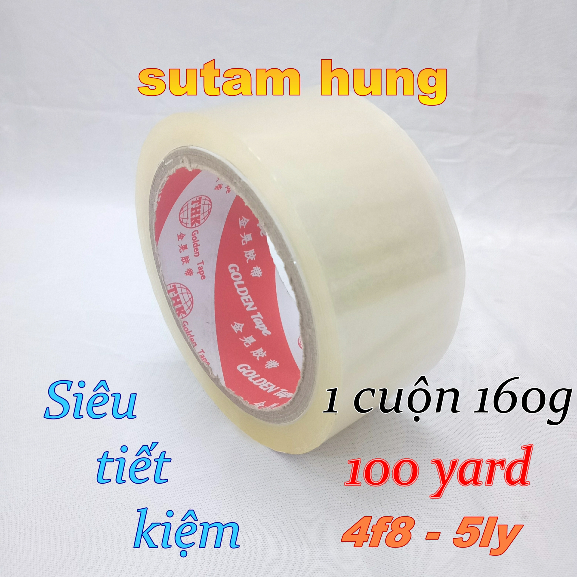 Băng keo trong, đục 100 yard 1kg/cây/6 cuộn .sth