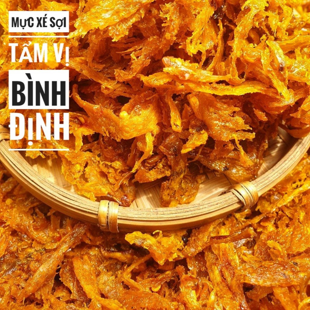 Mực Xé Tẩm Bình Định Tẩm Vị Kèm Tương Ớt Lon 300Gram [FREE SHIP]TỪ ĐƠN 50K, [Loại Đặc Biệt] Hàng ngon nhà làm