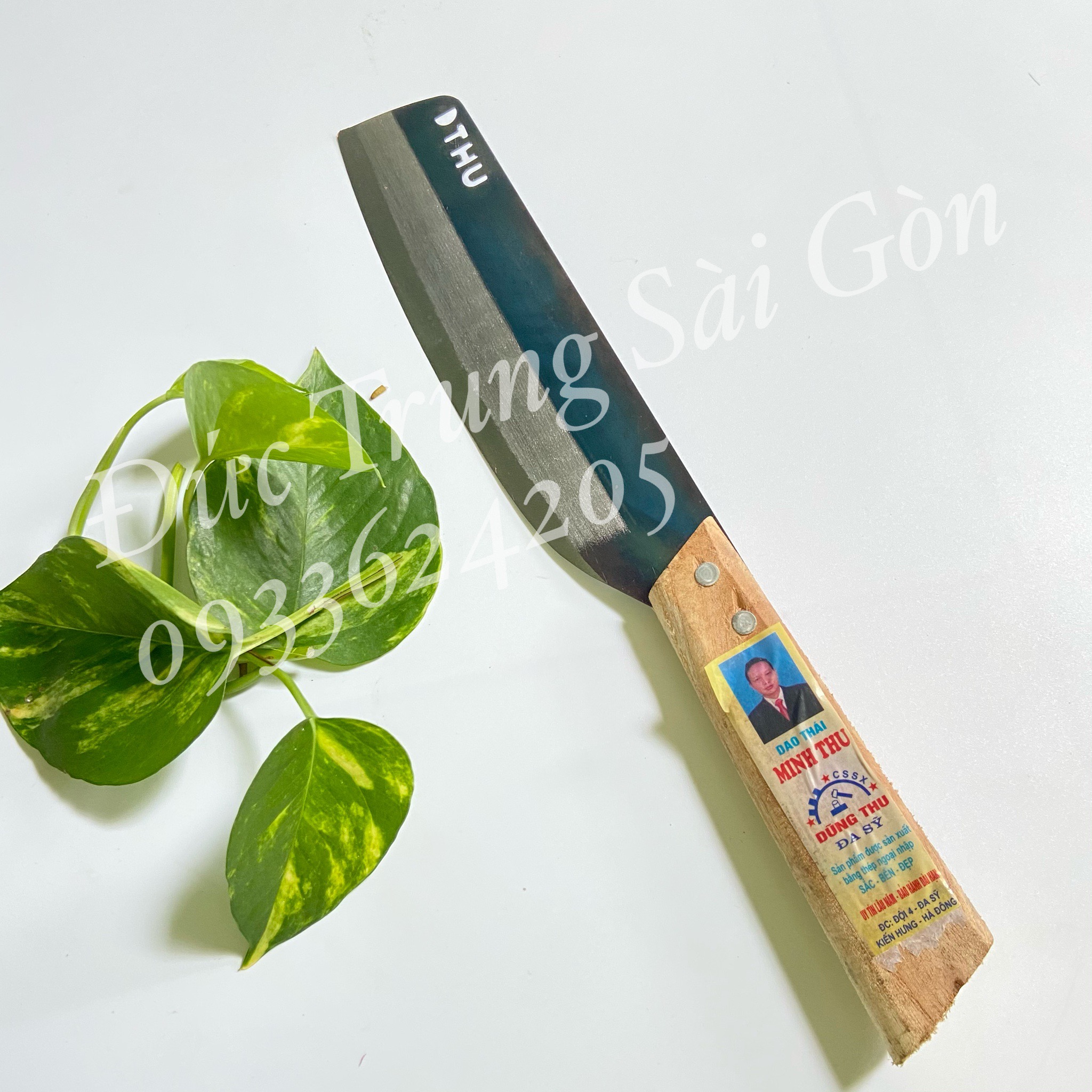 Dao thái bằng thép cán gỗ-Ốp (dao MINH THU)