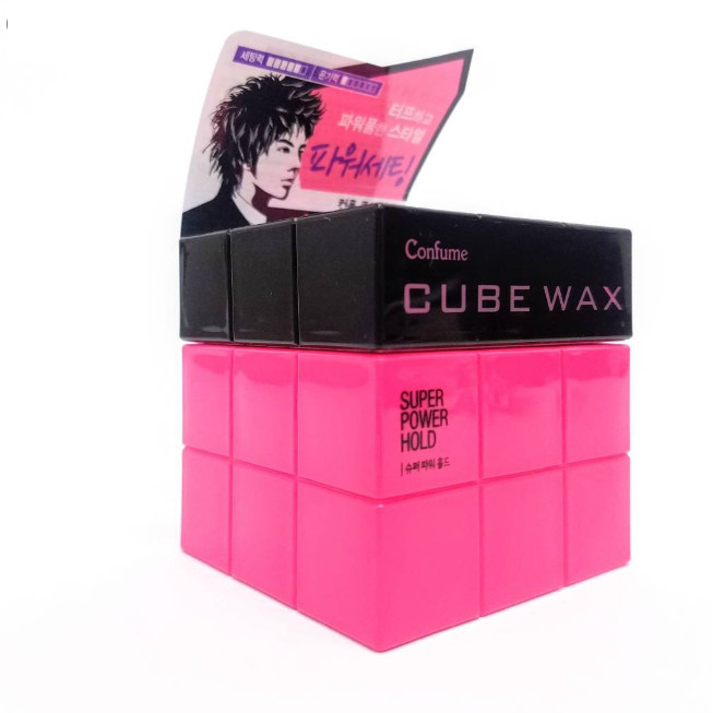 Sáp vuốt tóc cứng, mịn và khô Confume cube wax super hard hold 80g