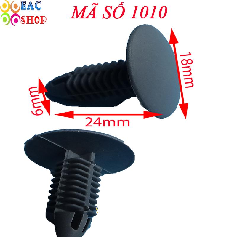Chốt nhựa ô tô, lở nhựa ô tô ,mã 1010 vít nhựa ô tô, ốc nhựa , ốc nhựa nội, ngoại thất mã số :1010   bộ 20 cái màu đen - EACSHOP